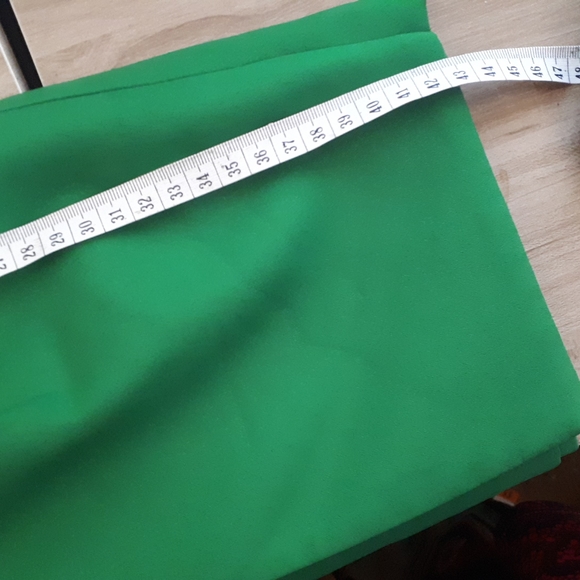 Cameo green mini skirt with pleat front faux wrap detail size XS - Picture 9 of 9